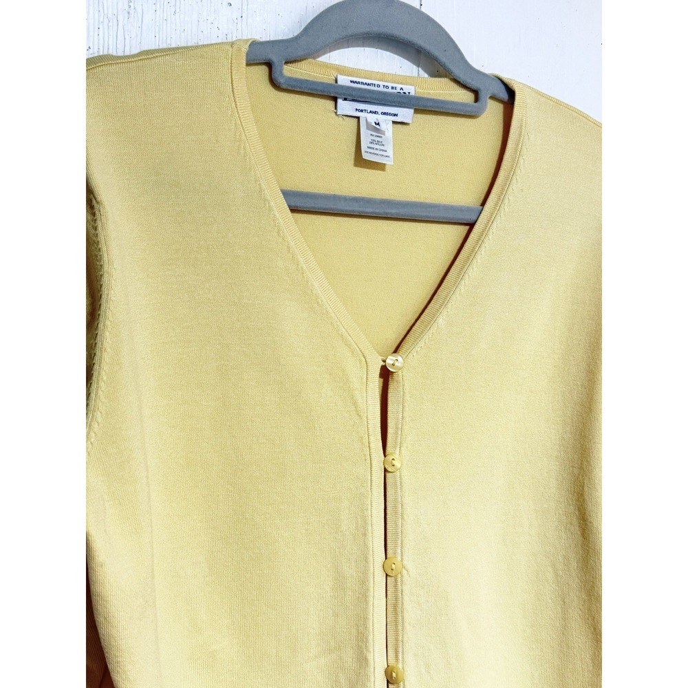 Pendleton Women's M Silk Blend Cardigan Yellow Button Front